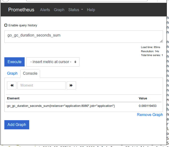 Prometheus Web GUI Prometheus Web GUI