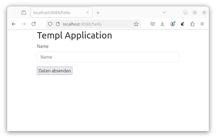 Screenshot 1 templ App (Form)